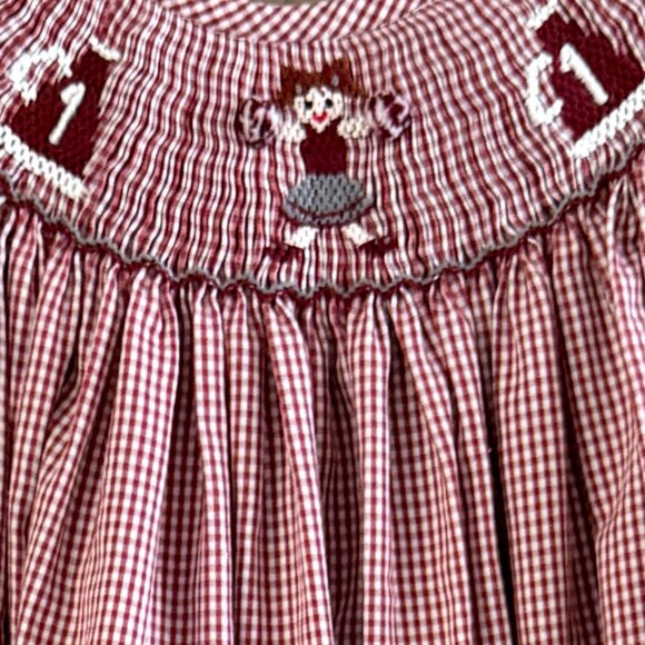 KREWE Girls Dress Size 5 Red Gingham Christmas Holiday Festive Party Babydoll - Picture 4 of 6